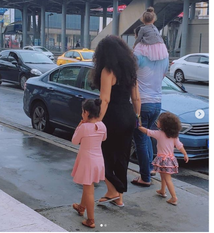 Ghanaian Actress, Nadia Buari and her two daughters
