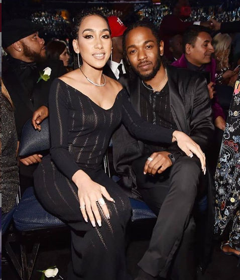 Kendrick Lamar and his fiancé, Whitney Alford