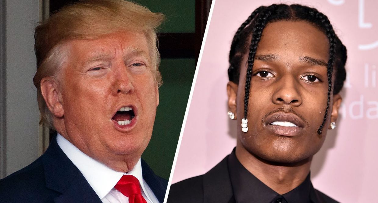US President Donald Trump and A$AP Rocky