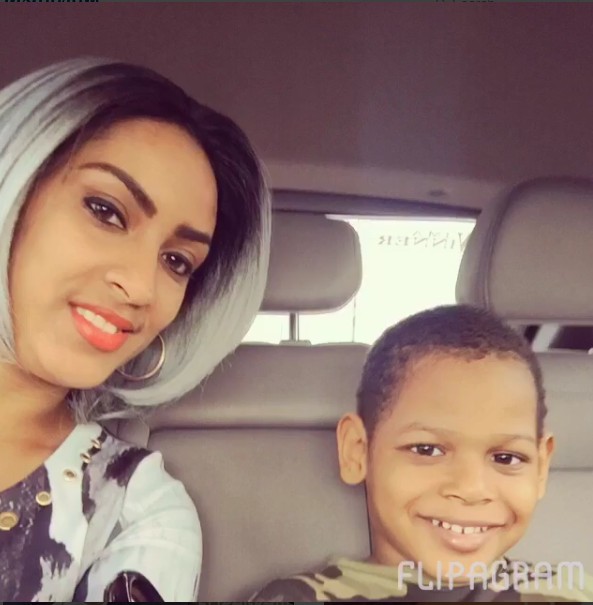 Juliet Ibrahim and her son, Jayden