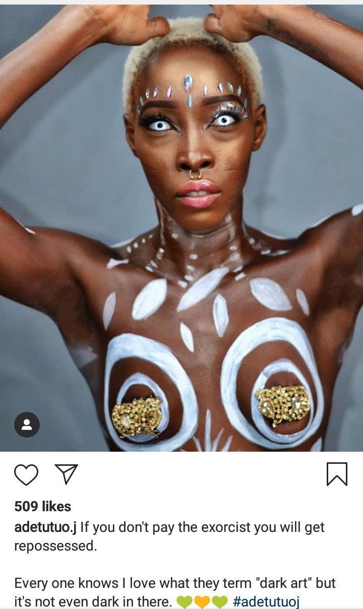 'I Will Not Change For No One' - Model Adetutu Again Poses Completely Naked