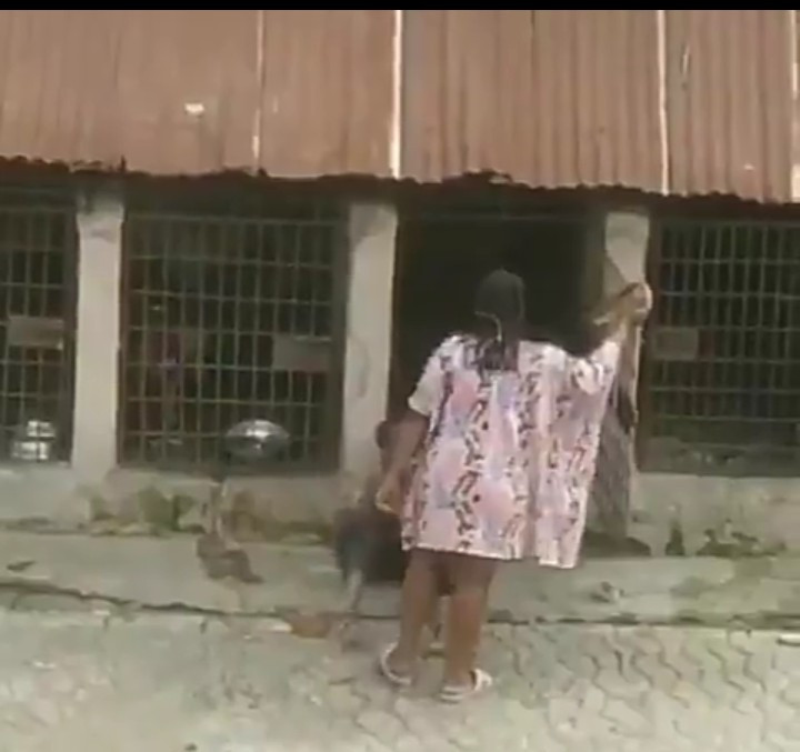 [Video]: Outrage As Nigerian Woman Mercilessly Flogs A Child Then Locks Him In A Dog Cage