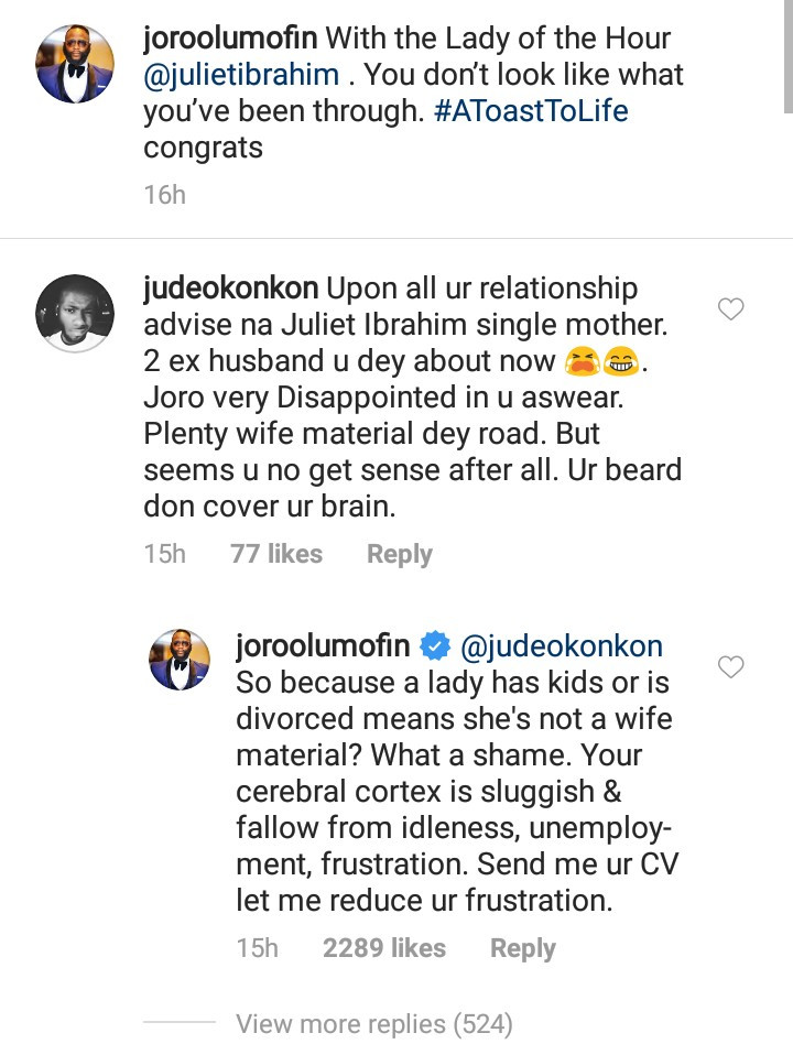 Joro Olumofin Blasts Trolls Who Slut-shamed Juliet Ibrahim For Being A Divorced Single Mom