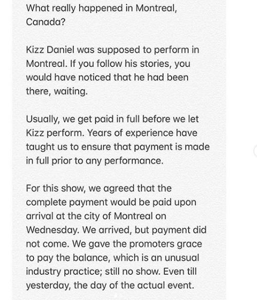 Kizz Daniel Finally Reveals His Reason For Not Performing In Canada