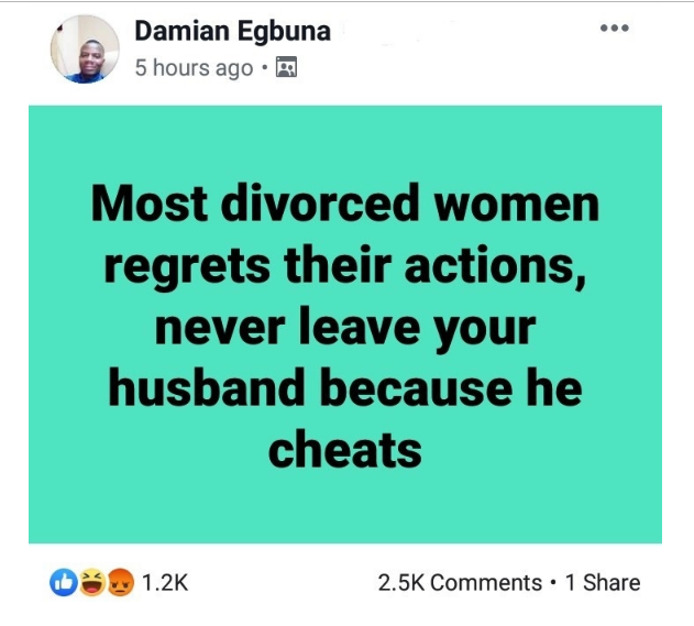 Cheating in marriage