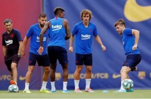Training session in Barcelona