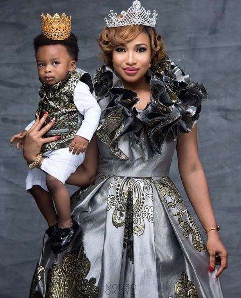 Tonto Dikeh and her son, King Andre