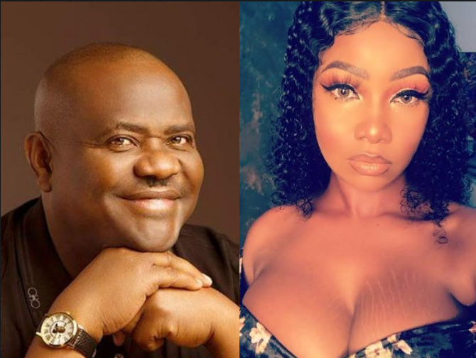 Governor Nyesom Wike and Tacha