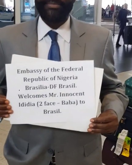 The message from the Nigerian embassy in Brazil