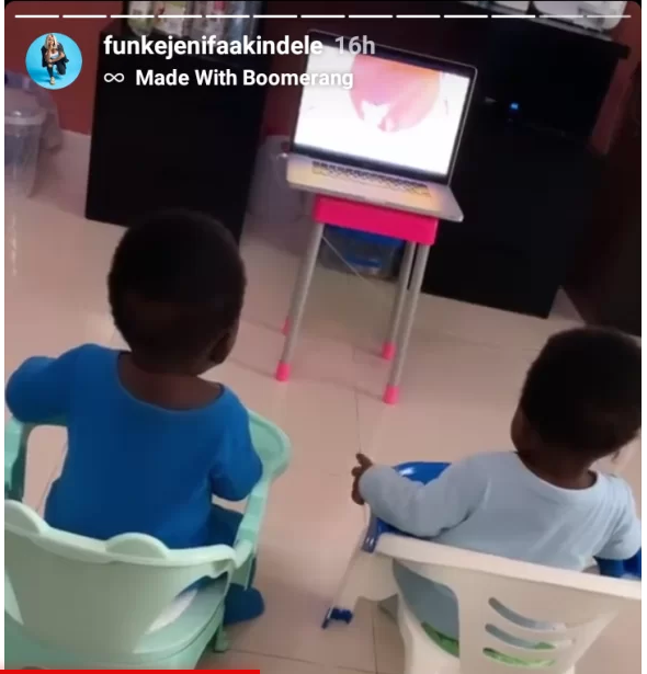 Funke Akindele twins