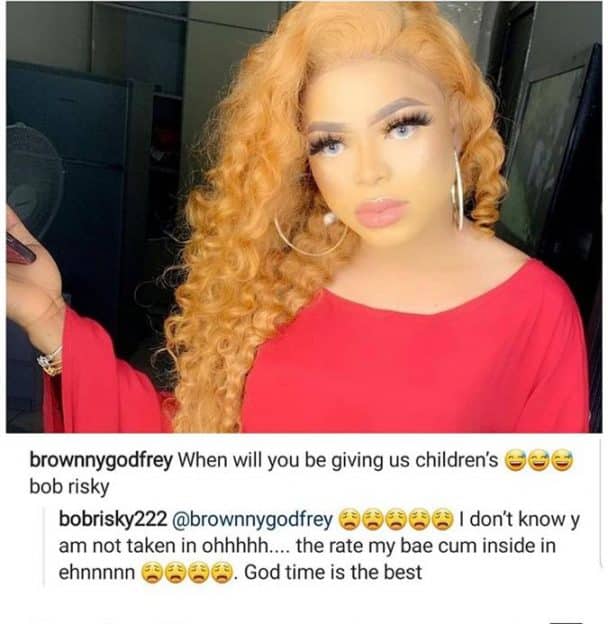 The exchange between Bobrisky and a fan