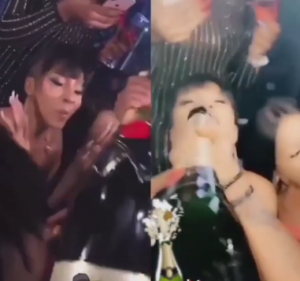 2019 BBNaija housemates sipping on champagne
