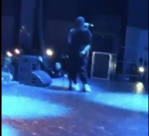 Tiwa Savage and Wizkid on stage