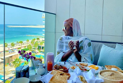 DJ Cuppy while holidaying in Dubai