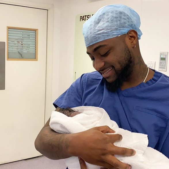 Davido and his son Ifeanyi