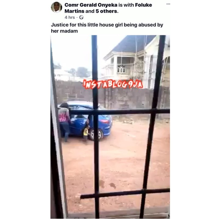 The Nigerian lady and her blue car