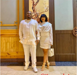 Actress Rosy Meurer, Olakunle Churchill Step Out In Matching Outfits