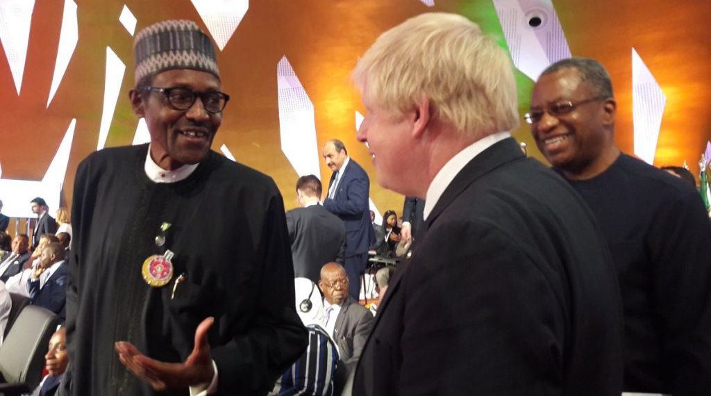 president Buhari and Boris Johnson