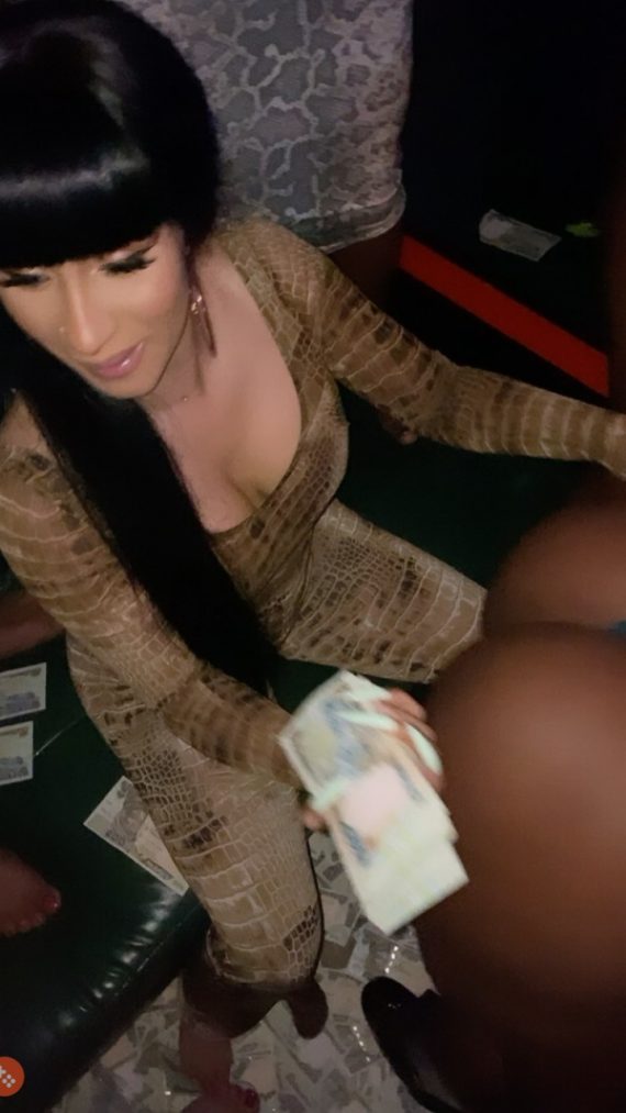 Cardi B at the strip club