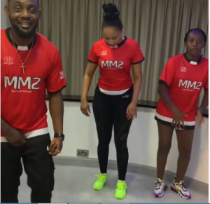 AY comedian, wife and daughter while dancing 'Tesumole'