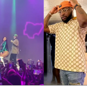 Photo of Megan the Stallion and Davido on stage