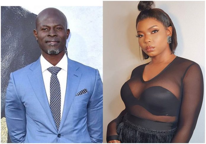 Yemi Alade Excited As Legendary Actor Djimon Hounsou Kisses Her Photo