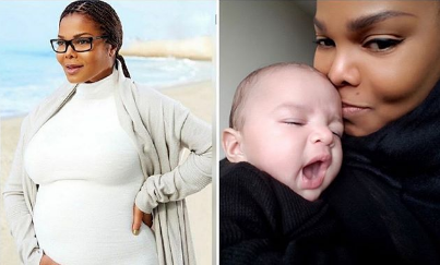 American singer, Janet Jackson and baby
