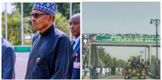 President Muhammadu Buhari and Borno residents