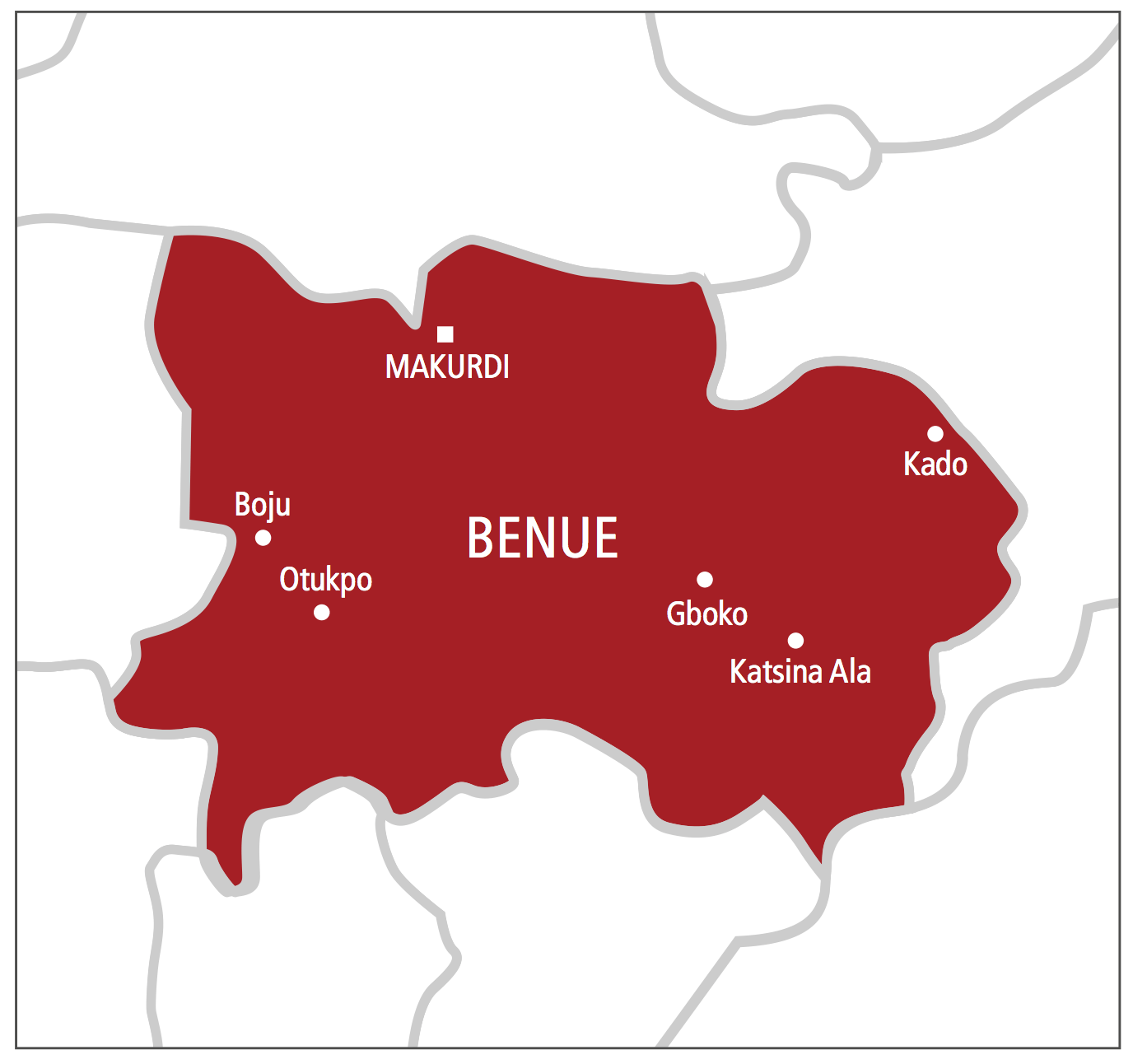 Benue on map