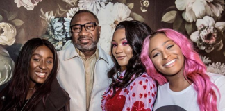 Femi Otedola and his daughters