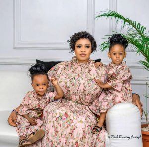 Olori Omoh and her kids