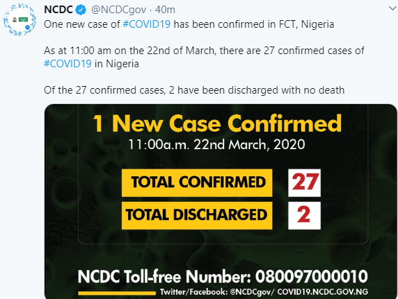 NCDC’s tweet