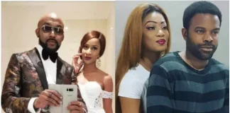 Photo collage of Banky W and Wife, Gabriel Afolayan and wife