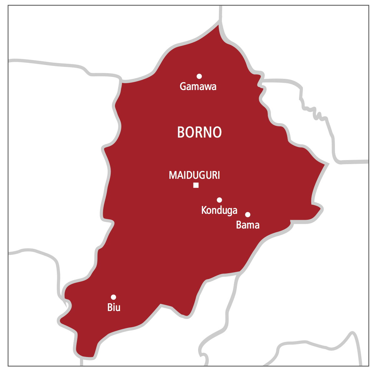 Borno on map