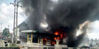 NNPC Ogba Station on fire