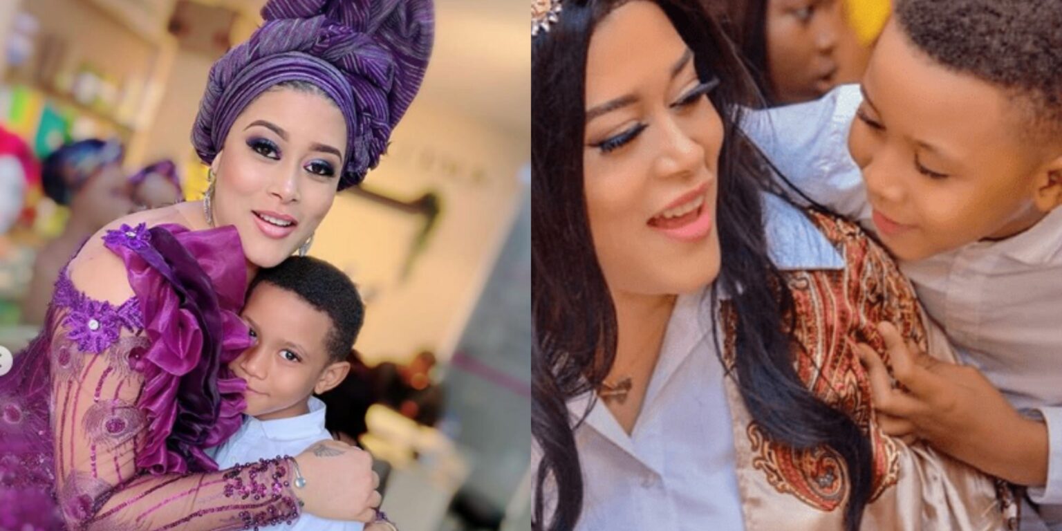 Adunni Ade and her son