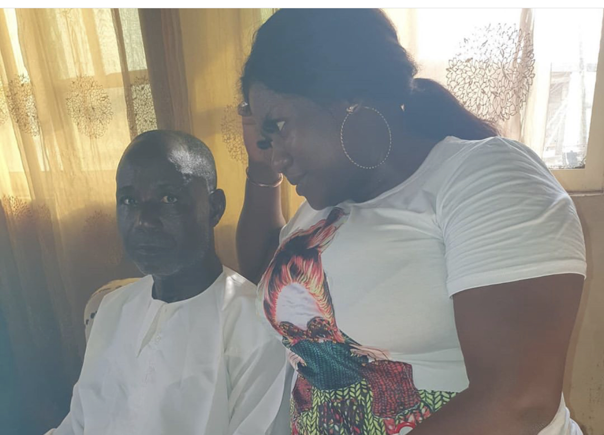 Yoruba actress, Bisola Badmus and her late father
