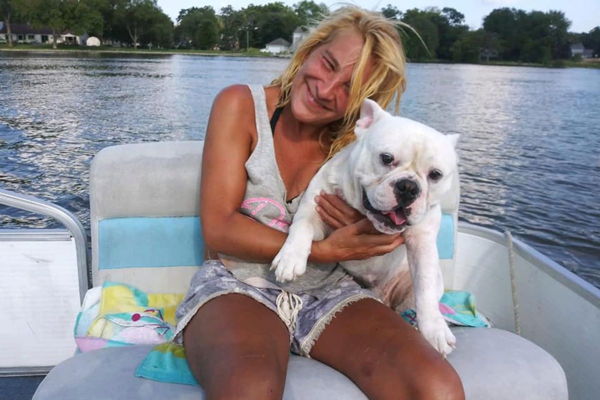 52-year-old woman and her dog