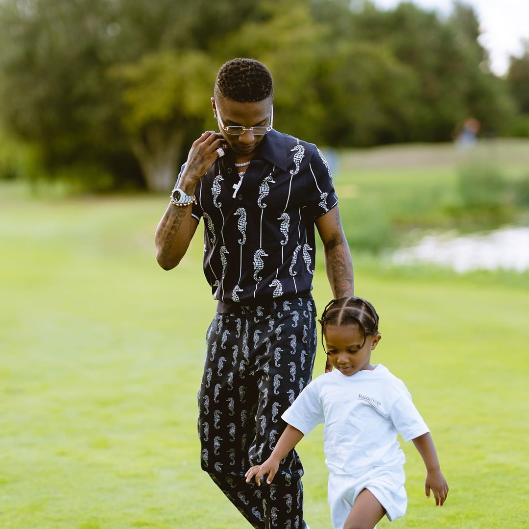 Wizkid and his son, Zion