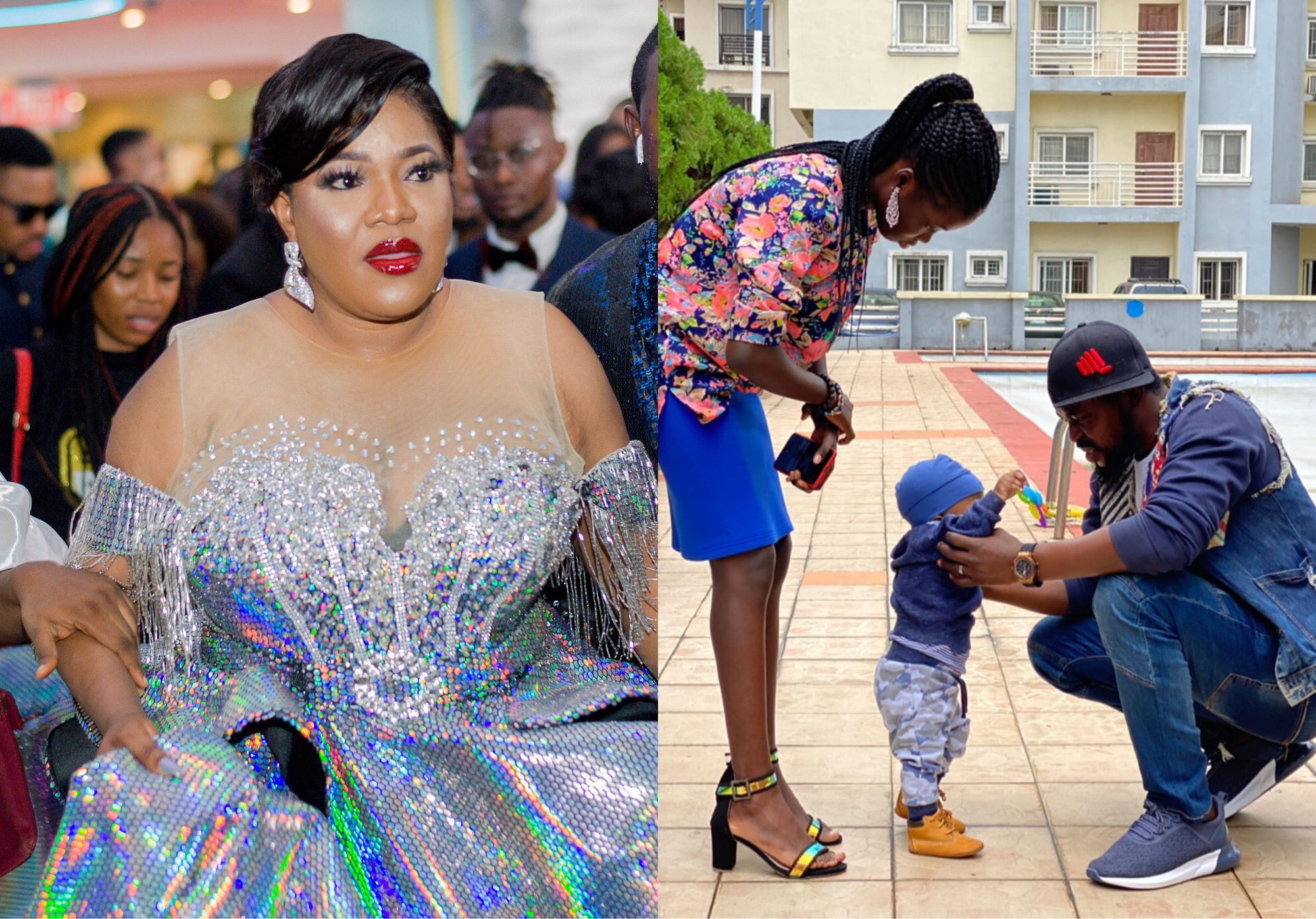 Toyin Abraham and her family