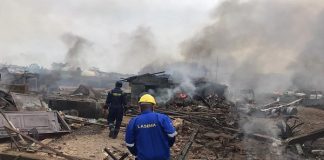 Explosion scene in Lagos