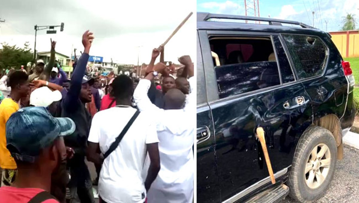 Several Injured As Thugs Attack #EndSARS Protesters, Governor Oyetola In Osun