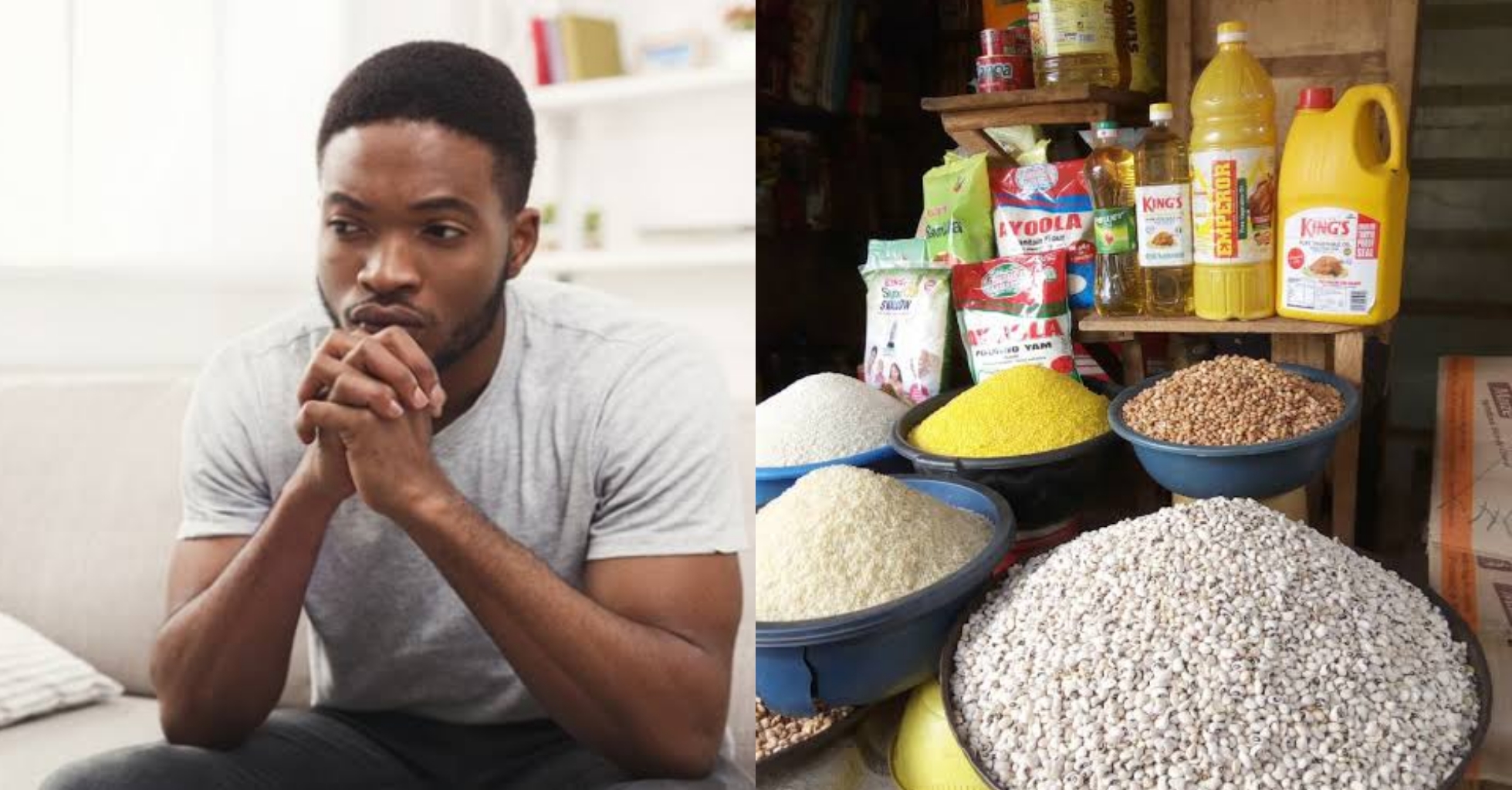 Man dumps fiancee for using N20k to buy food stuffs while he gave her N40k