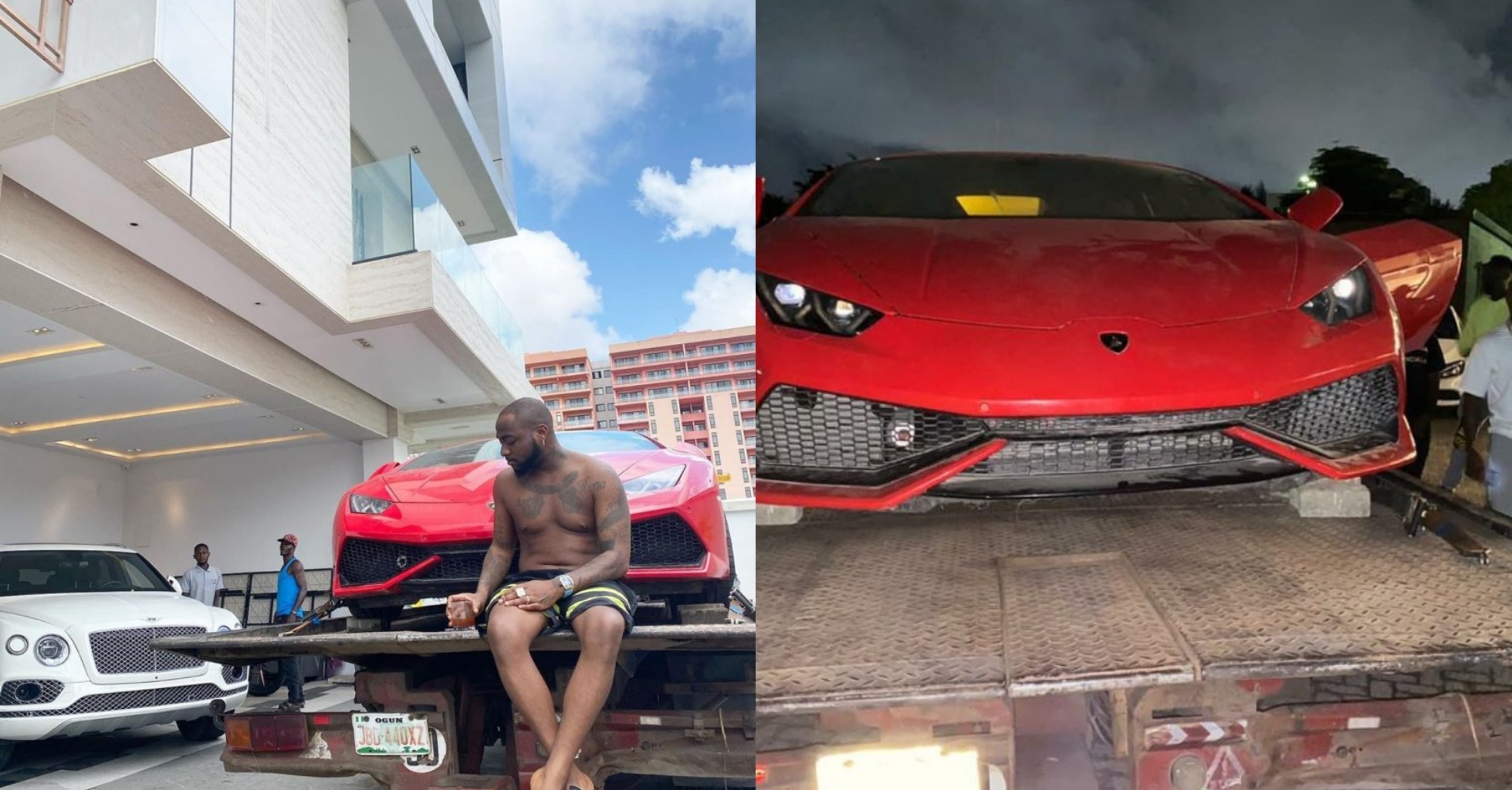 I'm waiting for my pastor to come pray first” – Davido replies fan who  asked him to take his lamborghini for a spin - Information Nigeria