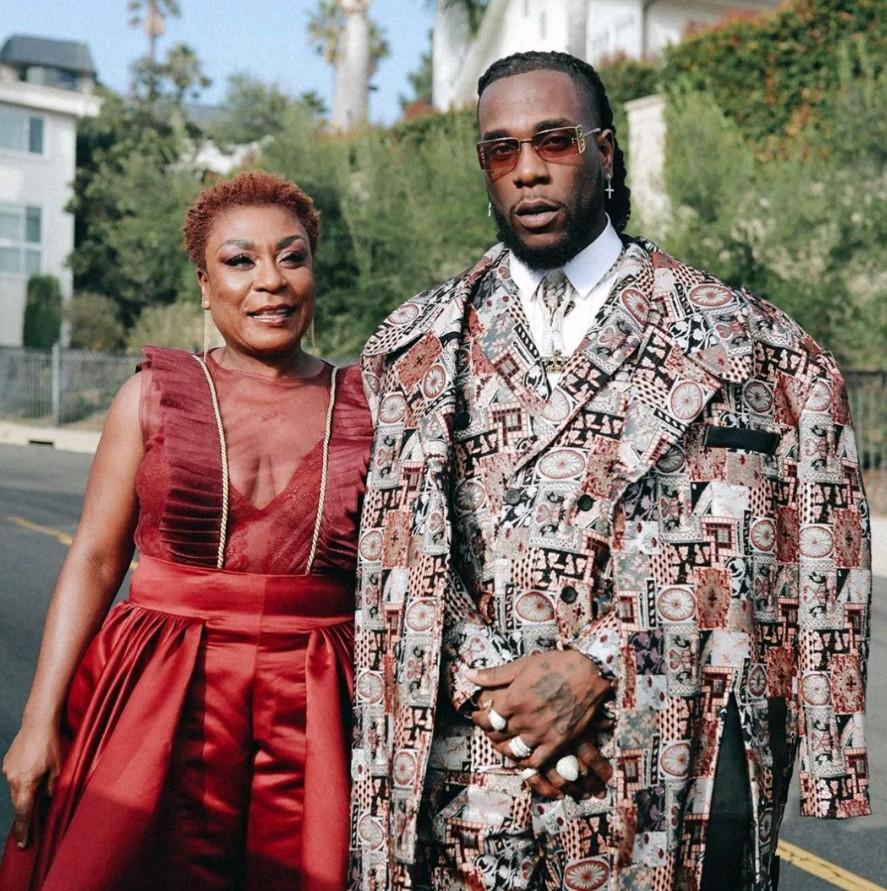burna boy and his mother