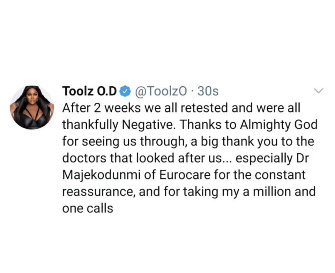 OAP Toolz Recounts How Almost Everyone In Her Home Tested Positive For COVID-19