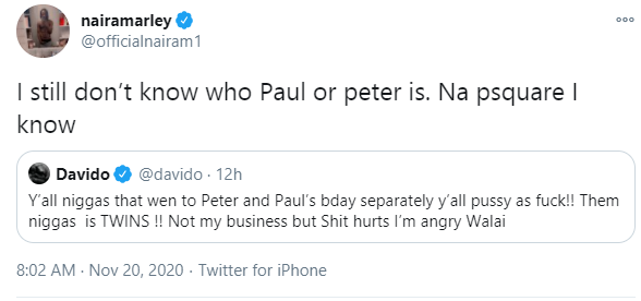 I still don?t know who Paul or Peter is - Naira Marley wades into the Psquare feud 