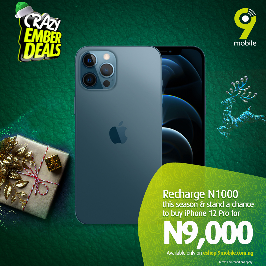 Get up to 99% off your dream devices, electronics this Christmas with 9mobile Crazy Ember Deals