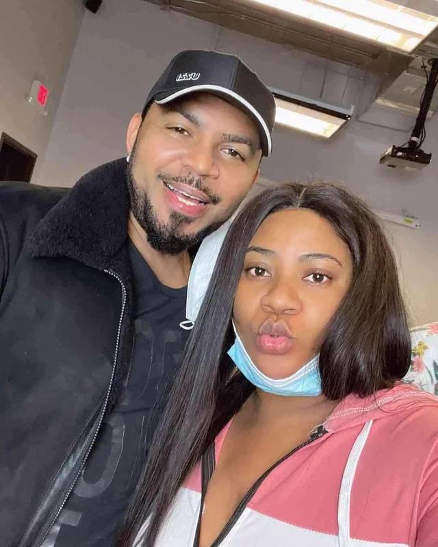 'Ramsey Nouah Is Legendary', Says Nkechi Blessing As She Meets Him On Set