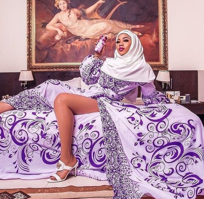 Toyin Lawani Slams Critics; Releases Racy Photo Of Herself In Hijab
